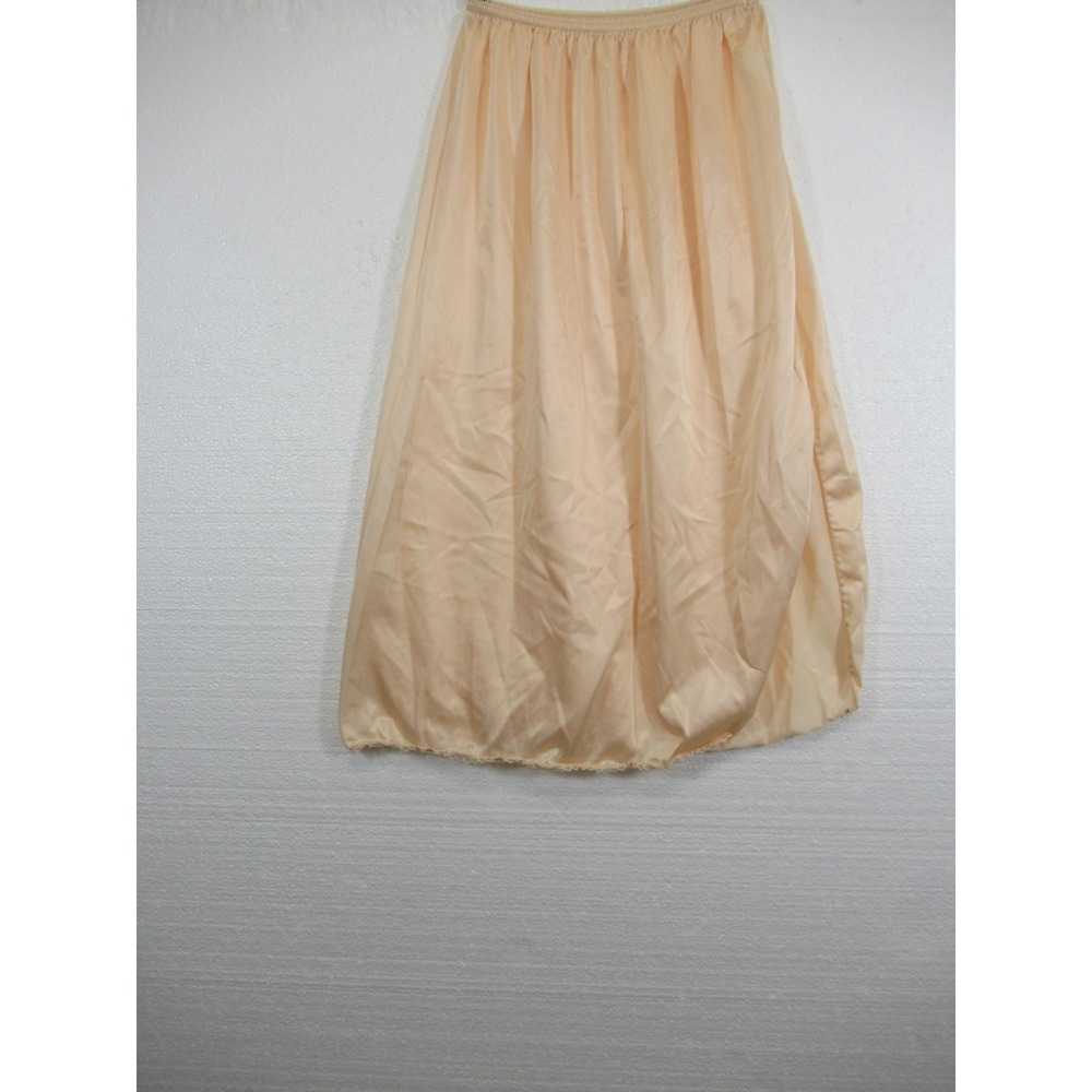 Vintage Bali Satin Skirt Half Slip Women Small Peach Nylon